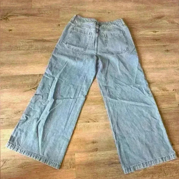 Forever 21 Mid Rise Wide Leg Jeans Size 29 Boho - Picture 1 of 3